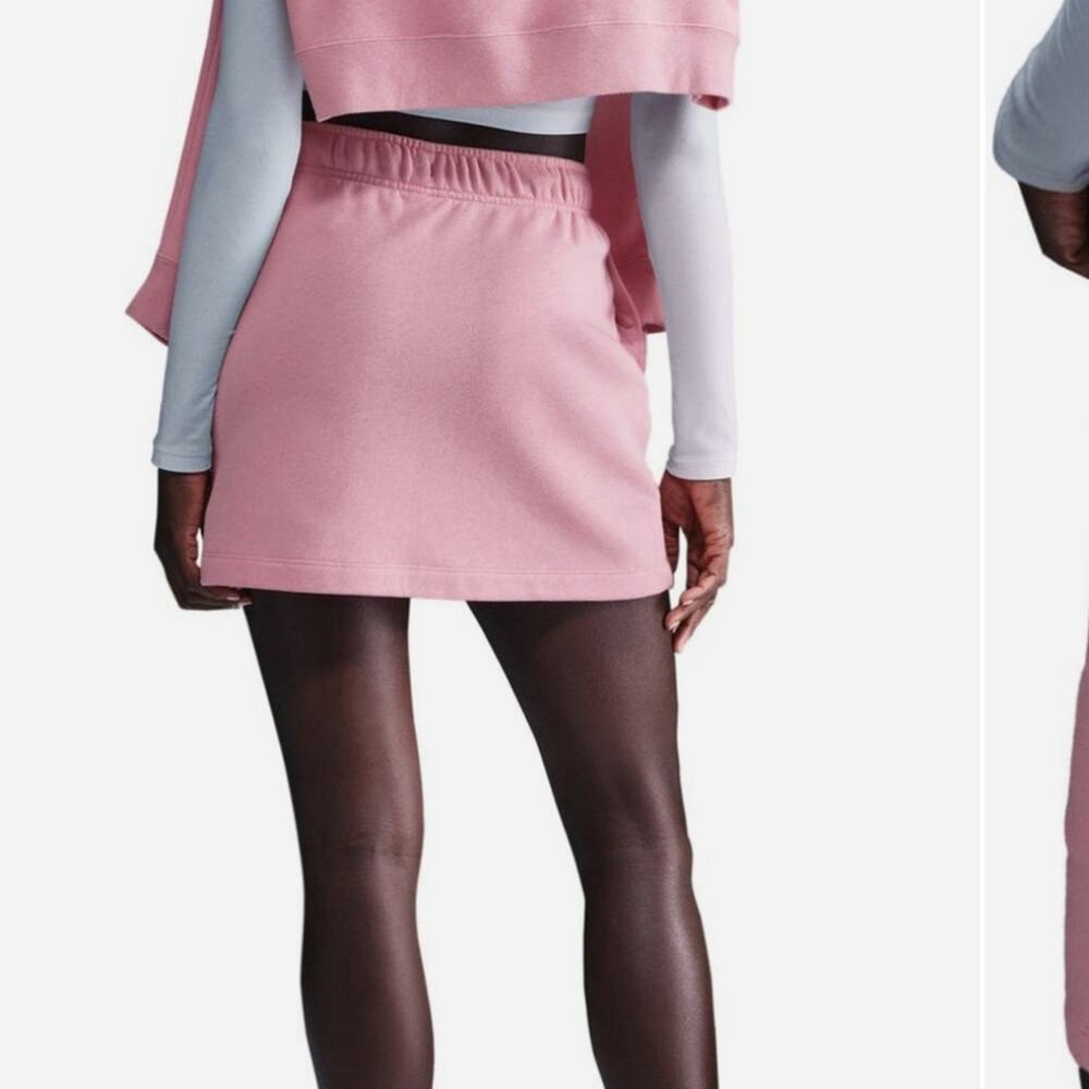 Nike Women's sportswear Club Fleece Skirt Mini Skirt in Soft Pink NWT - Picture 6 of 13